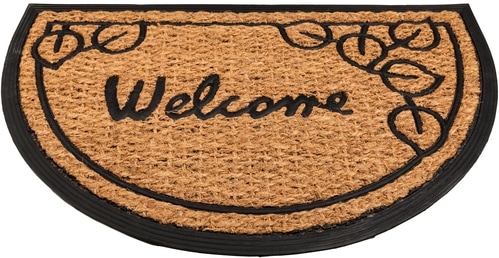 Picture friendly welcome mat